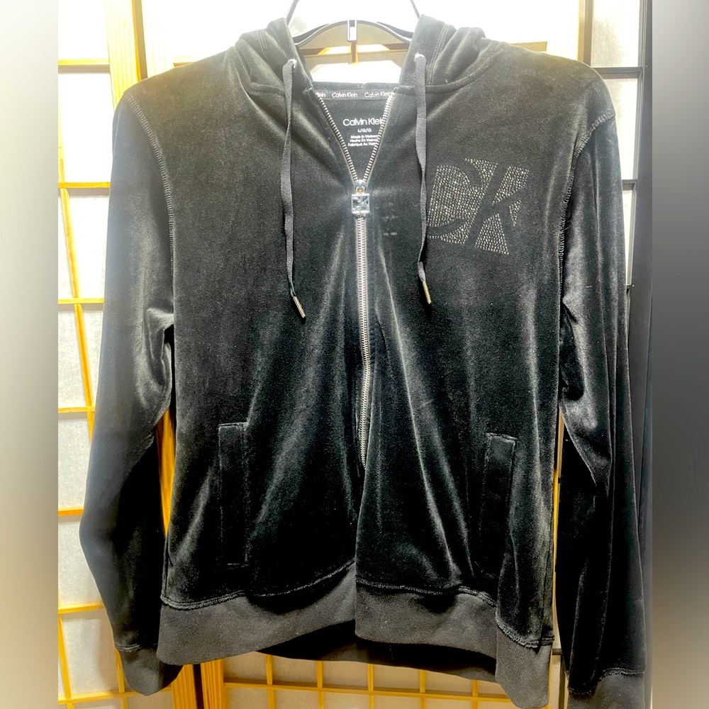 Calvin Klein Velour Jacket size Large